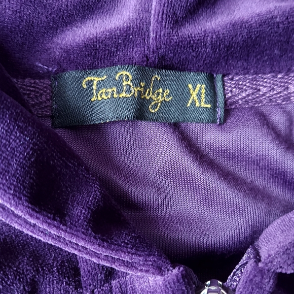 Velvet Track suit . Purple 2 piece. New never worn - Picture 4 of 4